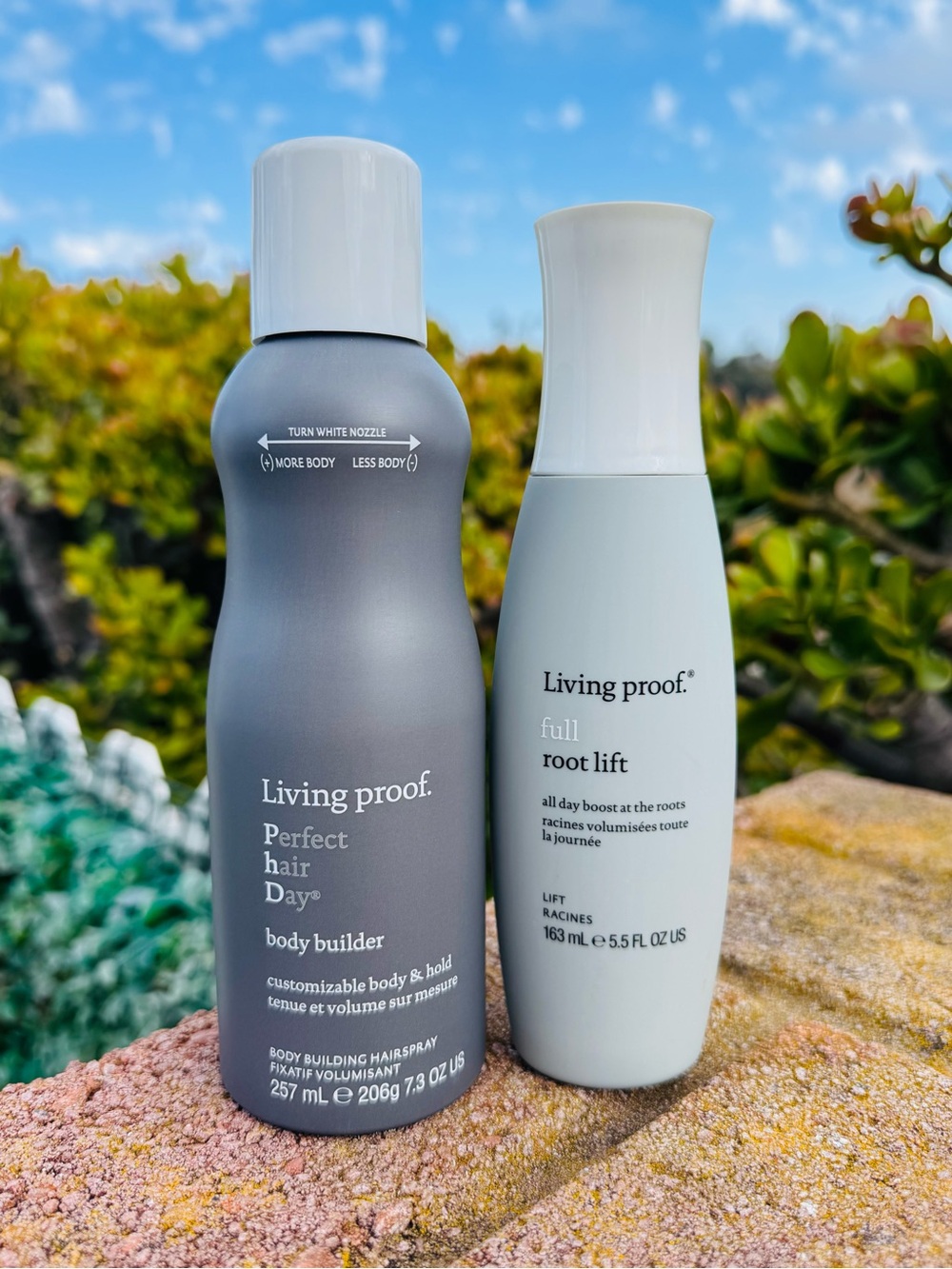 Living Proof gray and light gray Body Builder & Full Root Lift Duo